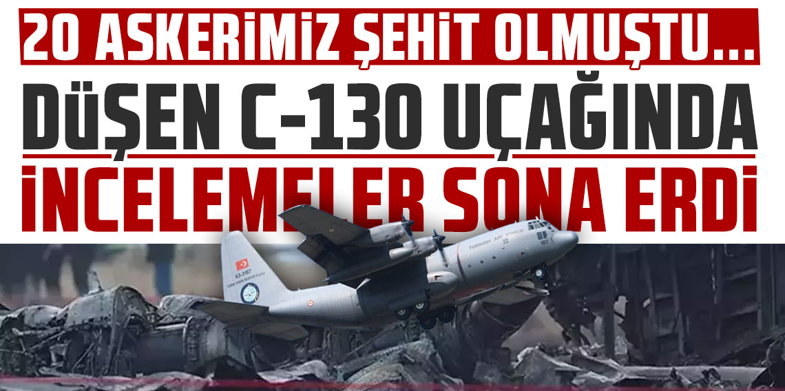 20 askerimiz şehit olmuştu... Düşen C-130 uçağında incelemeler sona erdi