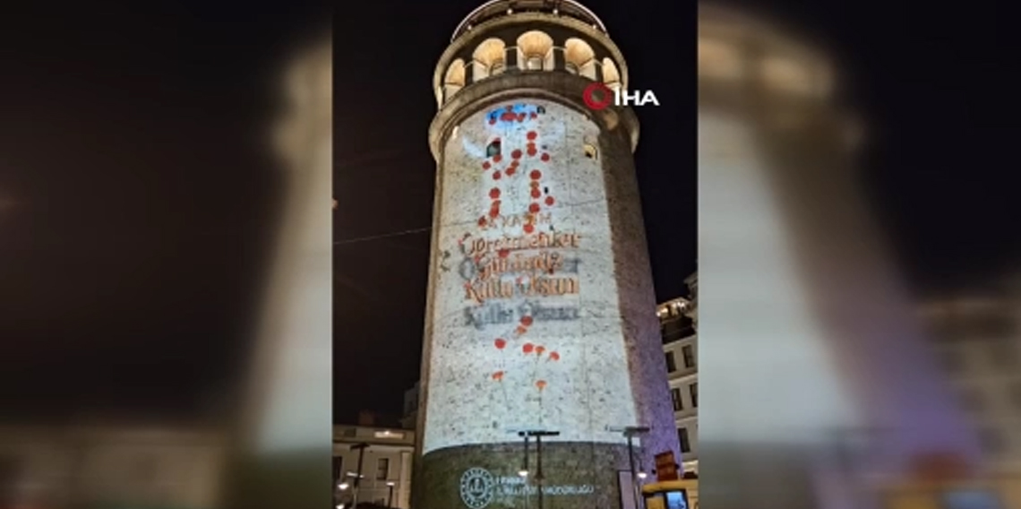İstanbul’da Öğretmenler Günü Galata Kulesi’ne yansıtılan görsellerle kutlandı