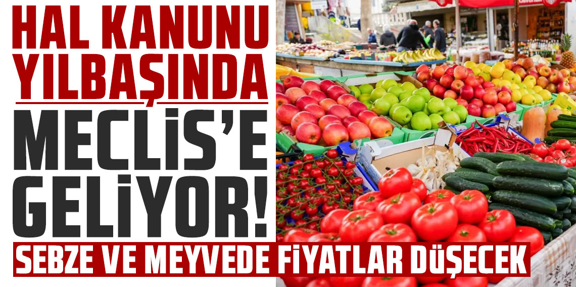 Hal Kanunu yılbaşında Meclis'e geliyor! Sebze ve meyvede fiyatlar düşecek