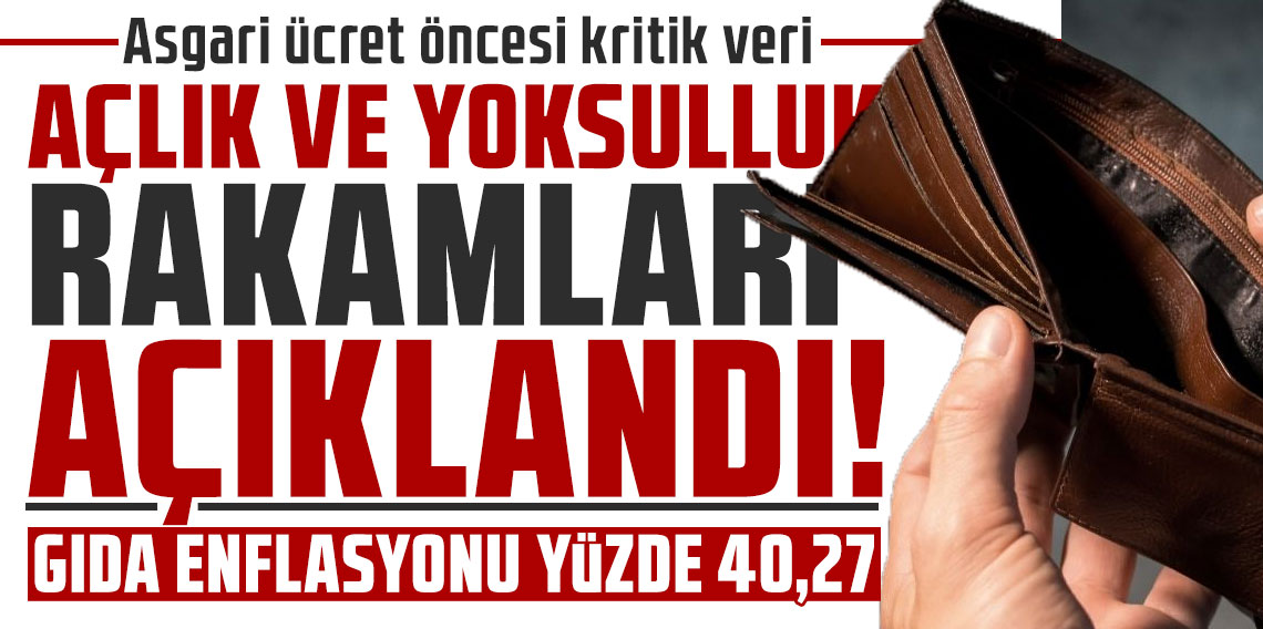 Asgari ücret öncesi kritik veri: Açlık ve yoksulluk sınırı rakamları açıklandı