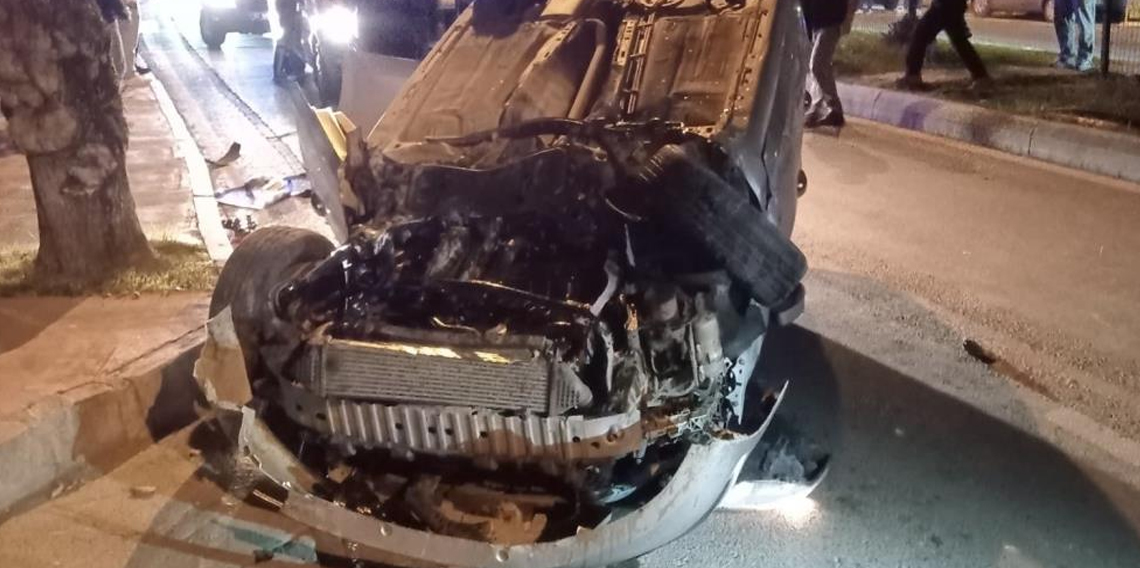 Samsun’da otomobil takla attı: 1 yaralı