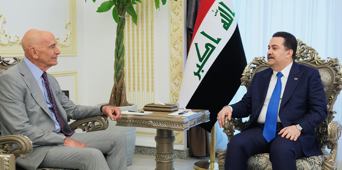 Sudani, ABD'nin Suriye Özel Temsilcisi Barrack ile bir araya geldi