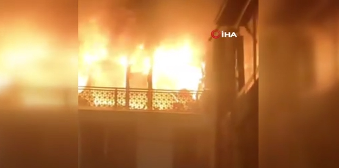 Otelin restoranında korkutan yangın