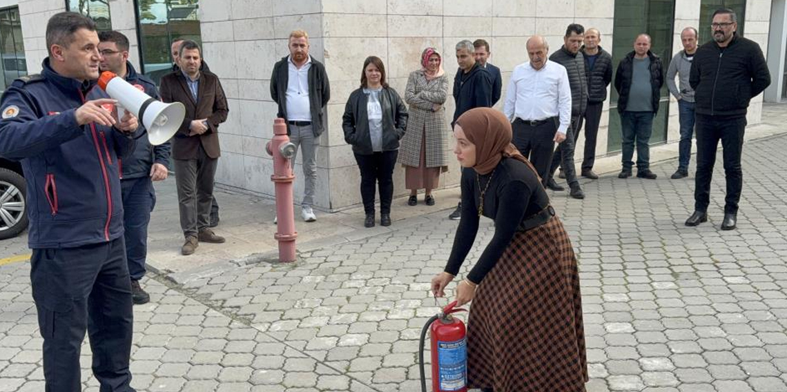 Samsun Adliyesi’nde yangın söndürme tatbikatı