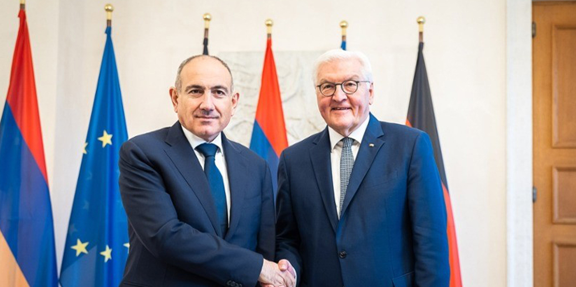 Paşinyan, Almanya Cumhurbaşkanı Steinmeier ile görüştü