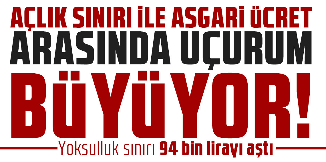 Açlık sınırı ile asgari ücret arasında uçurum büyüyor!