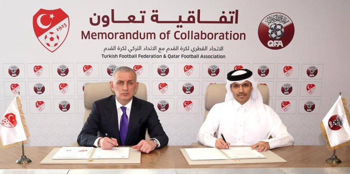 TFF ile Katar Futbol Federasyonu arasında iş birliği anlaşması imzalandı