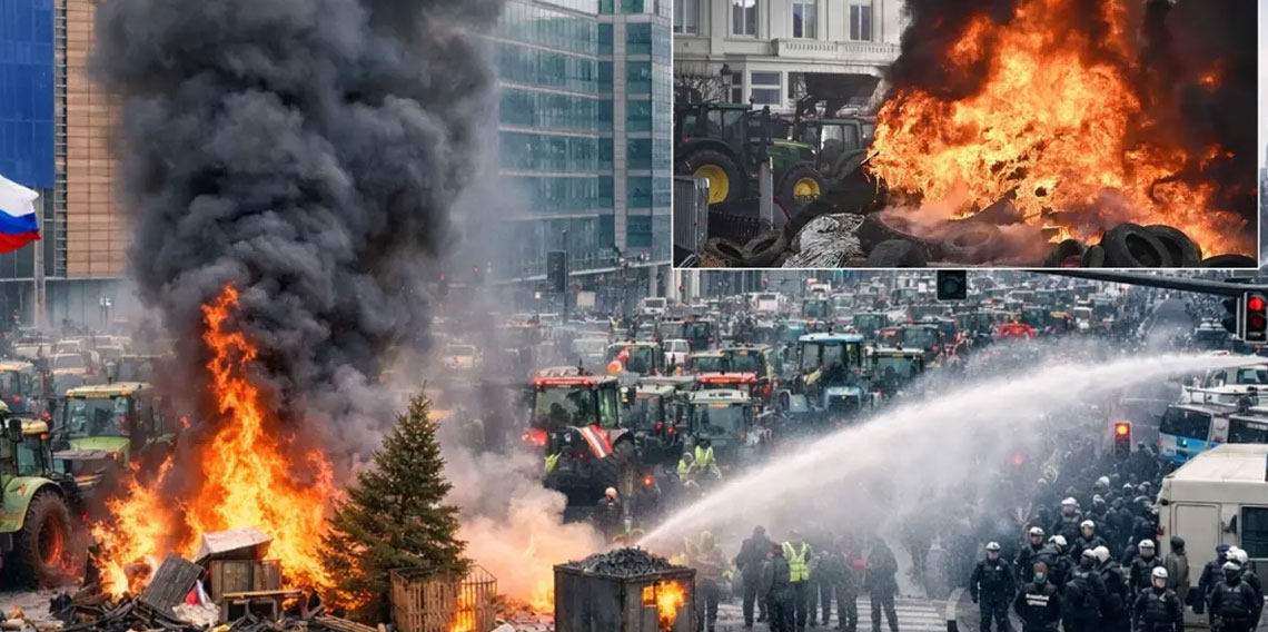 Ortalığı yakıp yıkan çiftçiler Avrupalı liderlere geri adım attırdı