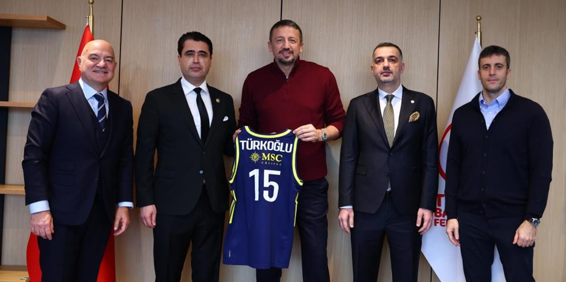 Fenerbahçe'den TBF Başkanı Hidayet Türkoğlu'na ziyaret