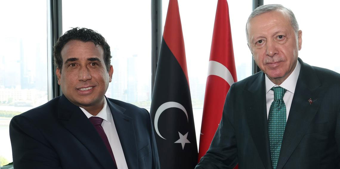 Erdoğan, Libya Başkanlık Konseyi Başkanı Yunus el-Menfi ile görüştü