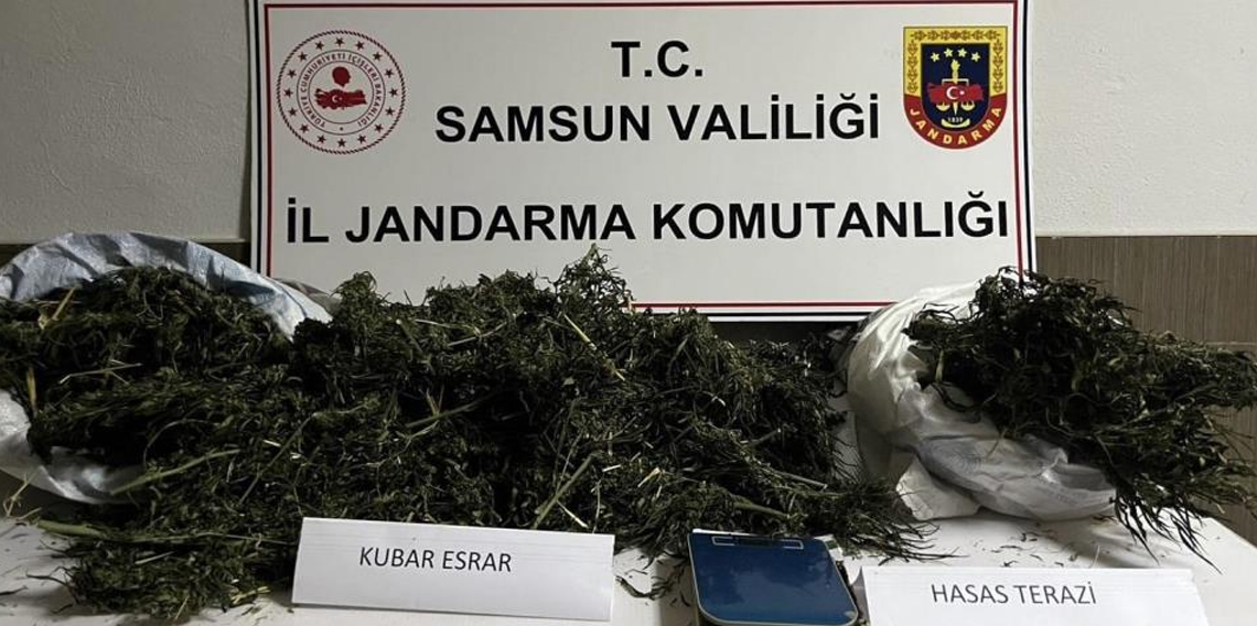 Cezaevinde bulunan şahsın evinde 3,5 kilo esrar ele geçti