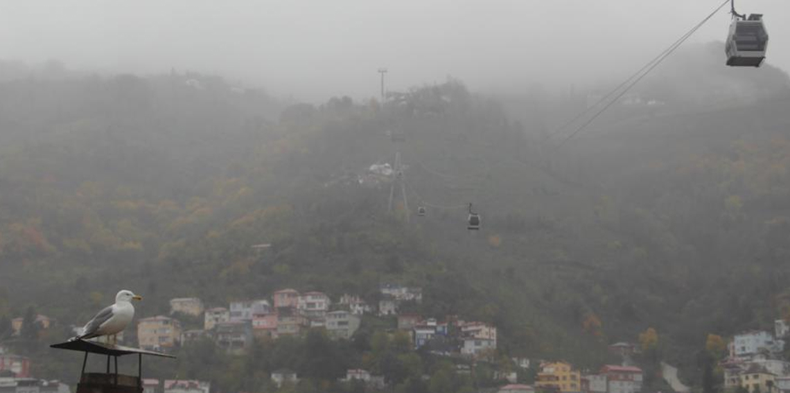 Ordu'nun ‘seyir terasında' sis güzelliği