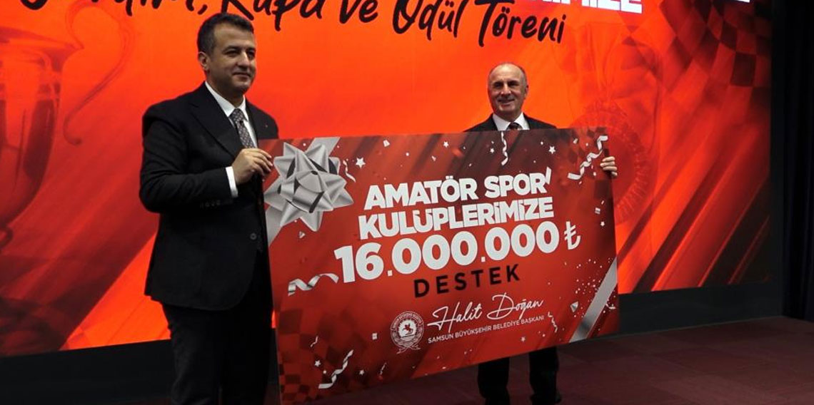 Samsun Büyükşehir'den amatör spor kulüplerine 16 milyon TL destek