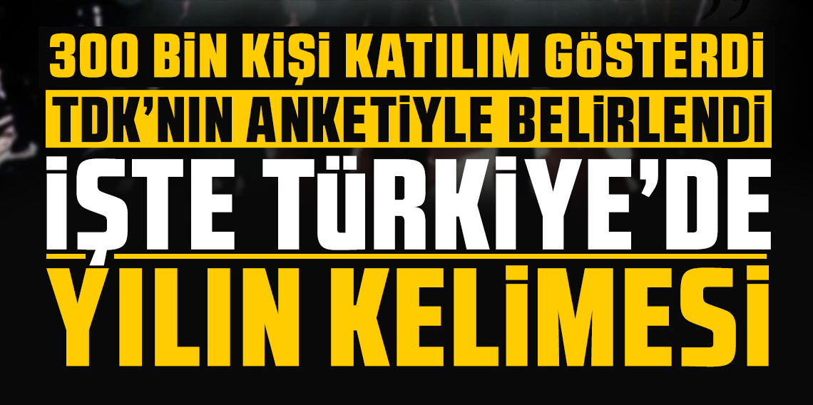 TDK'nın anketiyle belirlendi: İşte Türkiye'de yılın kelimesi