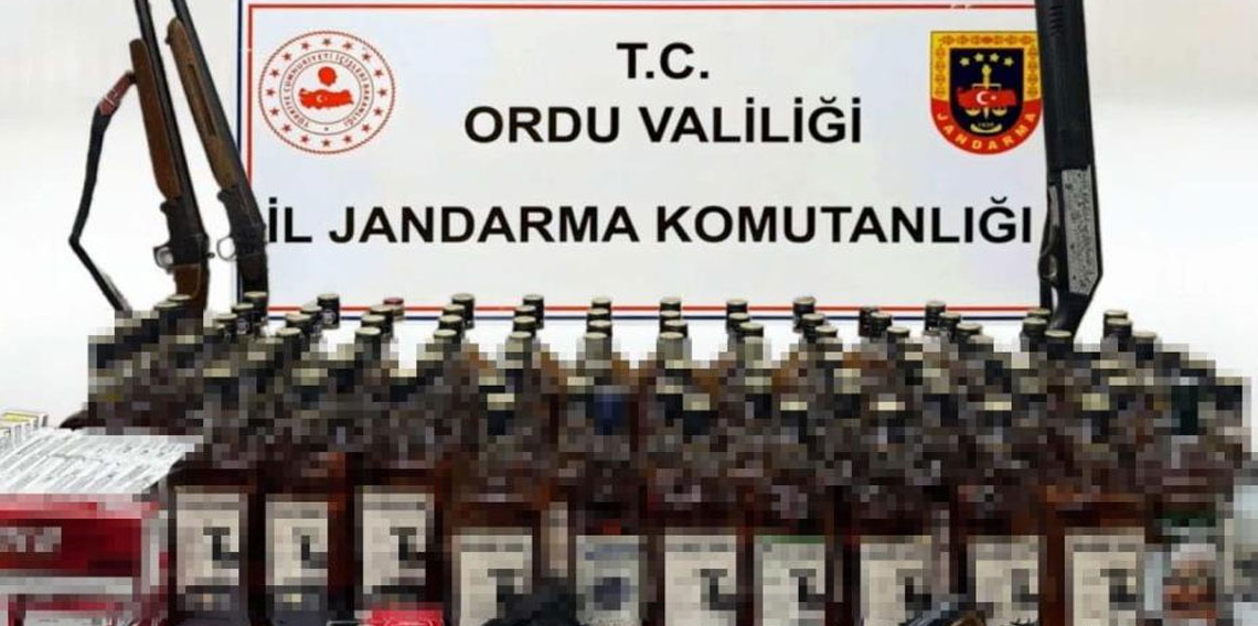Ordu'da yılbaşı öncesi kaçak alkol ve sigara operasyonu: 2 gözaltı