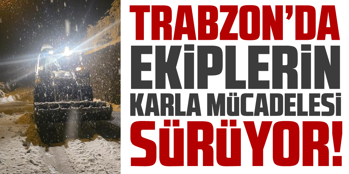 Trabzon'da karla mücadele ekipleri iş başında