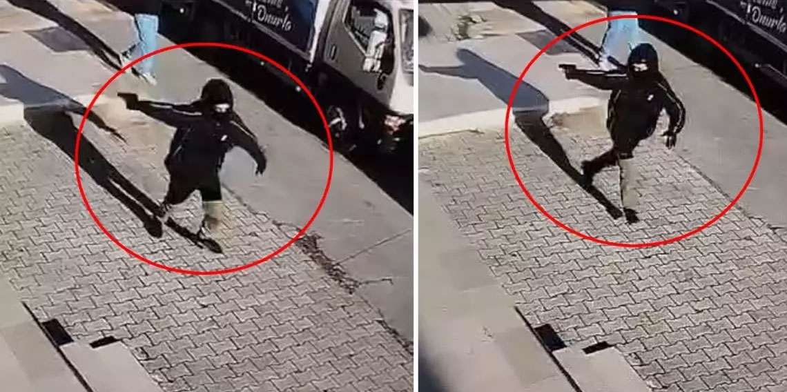 Dehşete düşüren görüntü: 14 yaşındaki çocuk markete ateş açtı