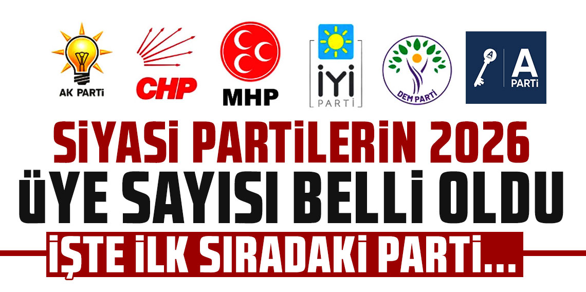 Türkiye’de siyasi partilerin güncel üye sayıları açıklandı