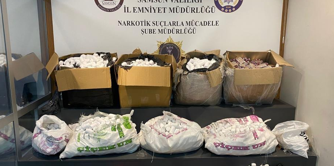 Samsun'da polis, 236 bin uyuşturucu hap ele geçirdi