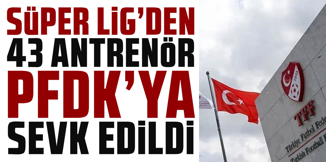 Süper Lig'den 43 antrenör PFDK'ya sevk edildi