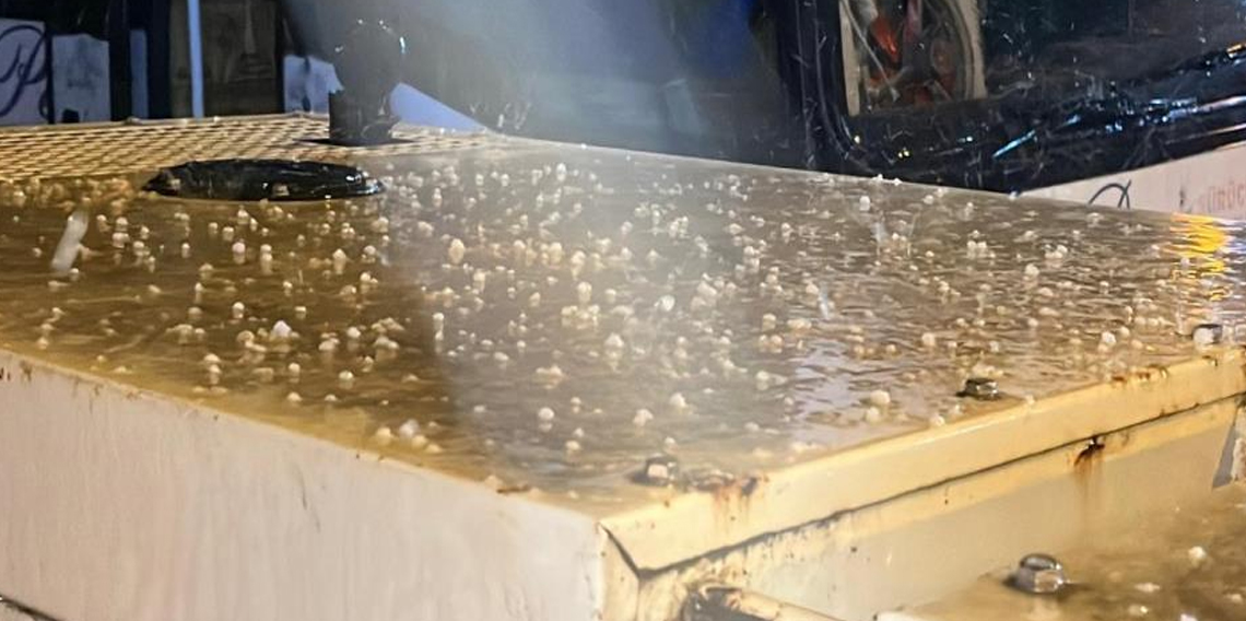 Hatay'da dolu yağışı