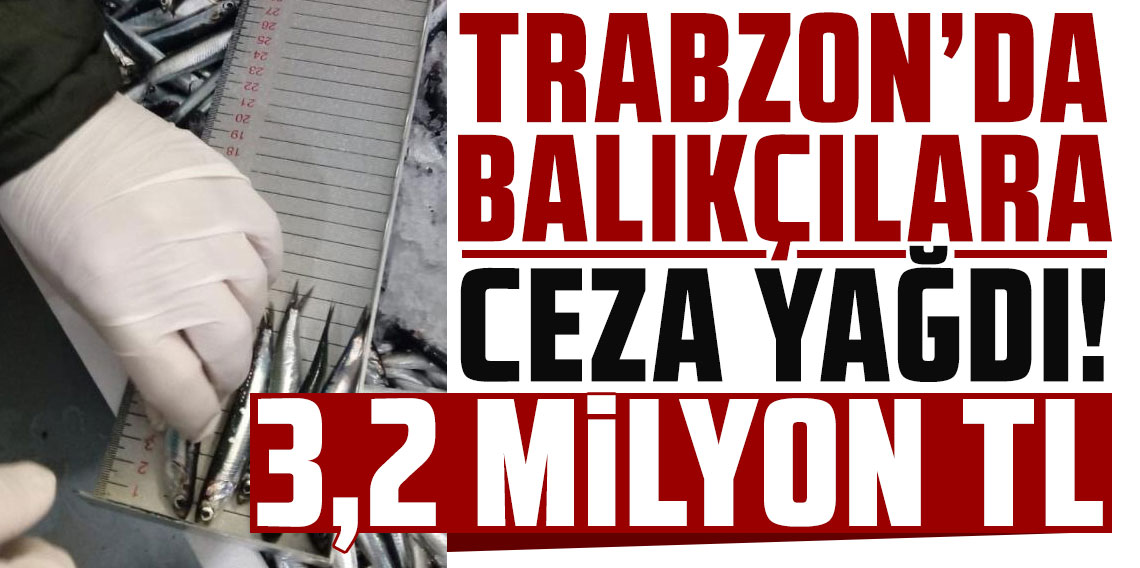 Trabzon'da 2025 yılında su ürünleri denetimlerinde 43 kişiye 3,2 milyon TL para cezası