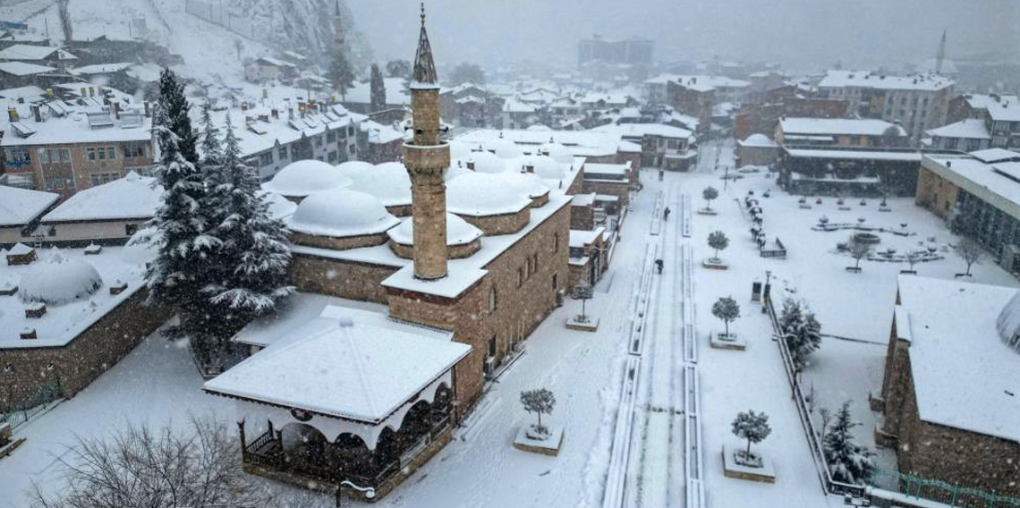Tokat'ta masalsı kış manzarası