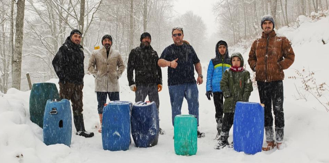 Samsun'da kar eğlencesi