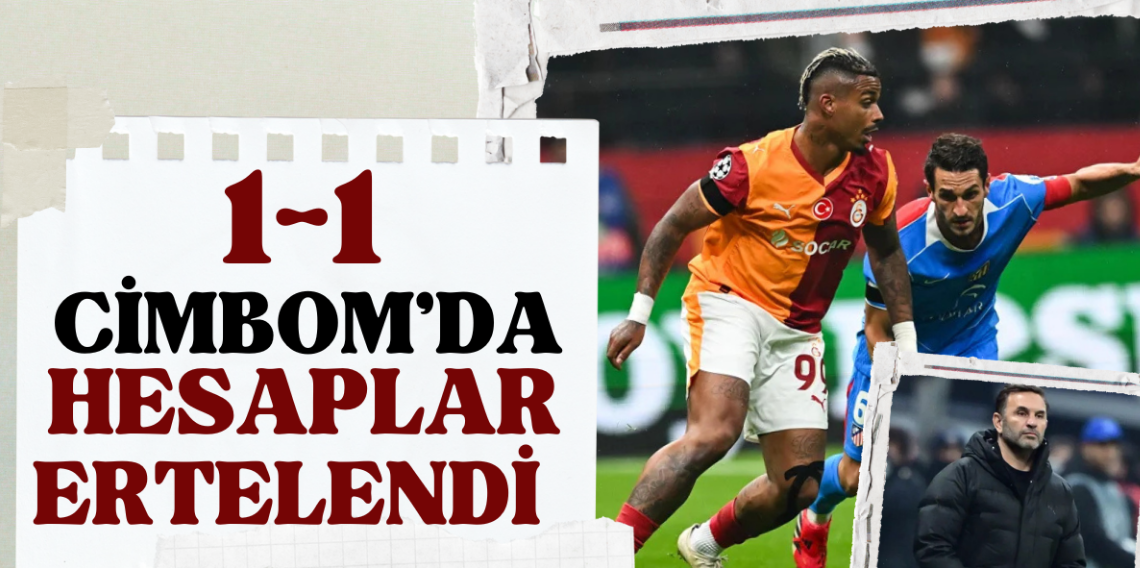 Galatasaray'dan Şampiyonlar Ligi'nde ilk beraberlik