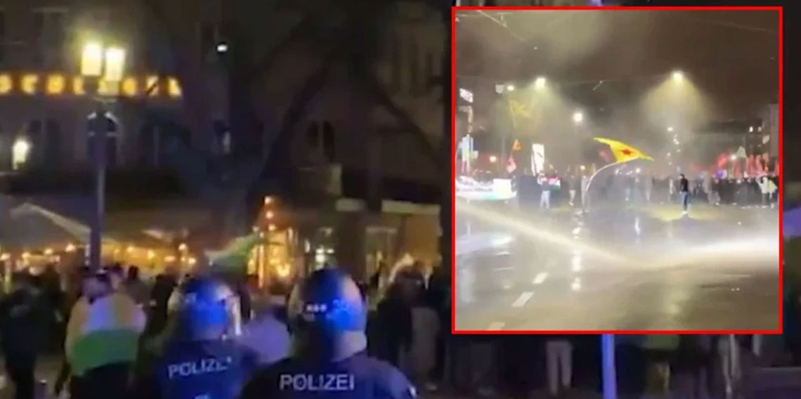 Almanya'da terör örgütü yandaşları polise saldırdı!