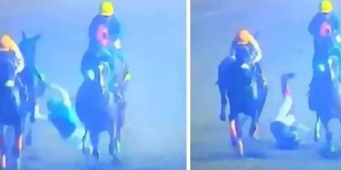 At yarışında korkunç son: Yere düşen jokey feci şekilde can verdi