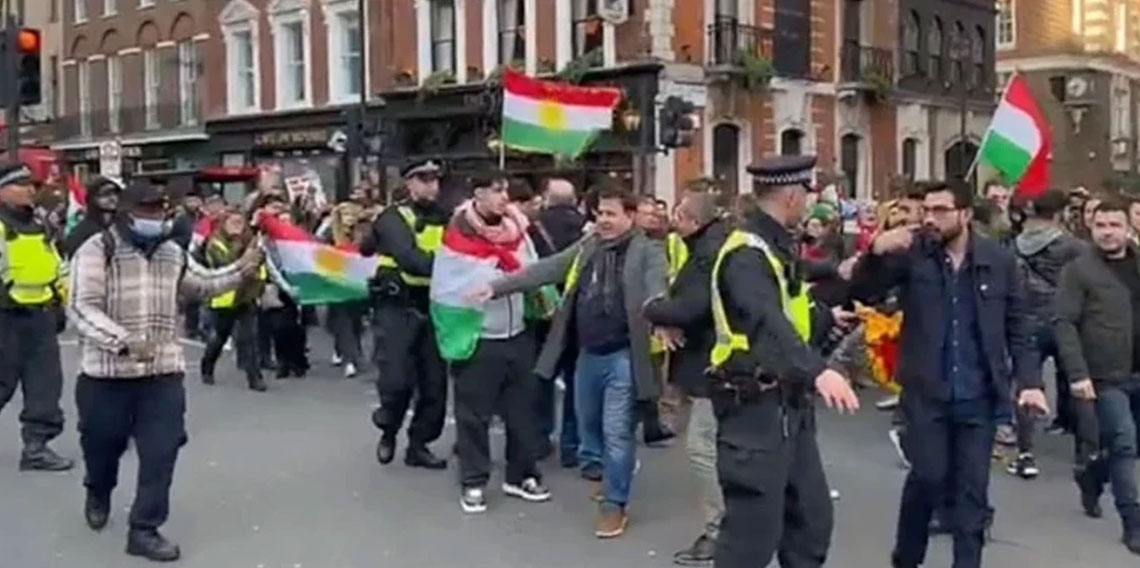 İngiltere'de terör örgütü PKK/YPG destekçileri kadınlara saldırdı