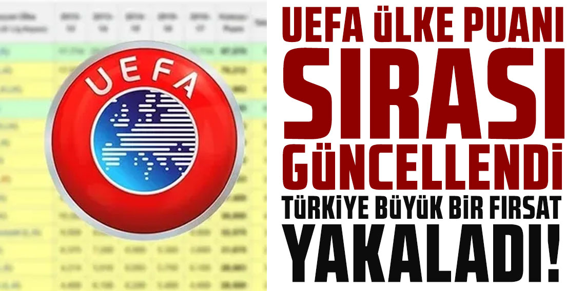 UEFA Ülke Puanı sırası güncellendi: Türkiye büyük bir fırsat yakaladı!