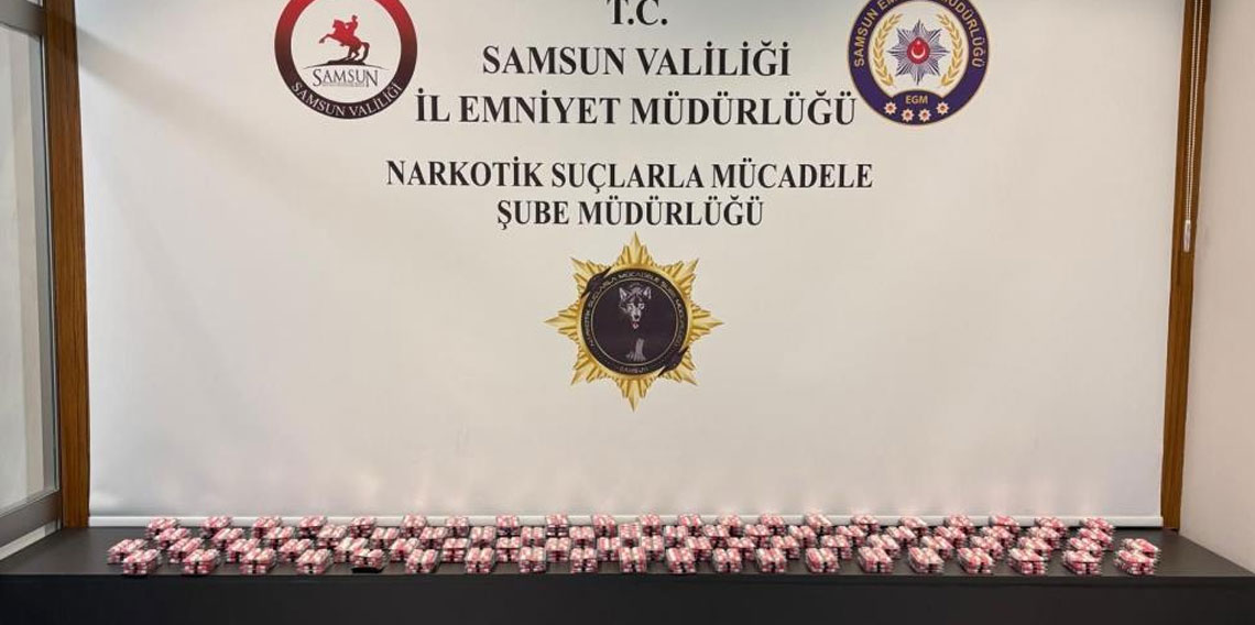 Samsun’da 4 bin 410 adet sentetik ecza ele geçirildi