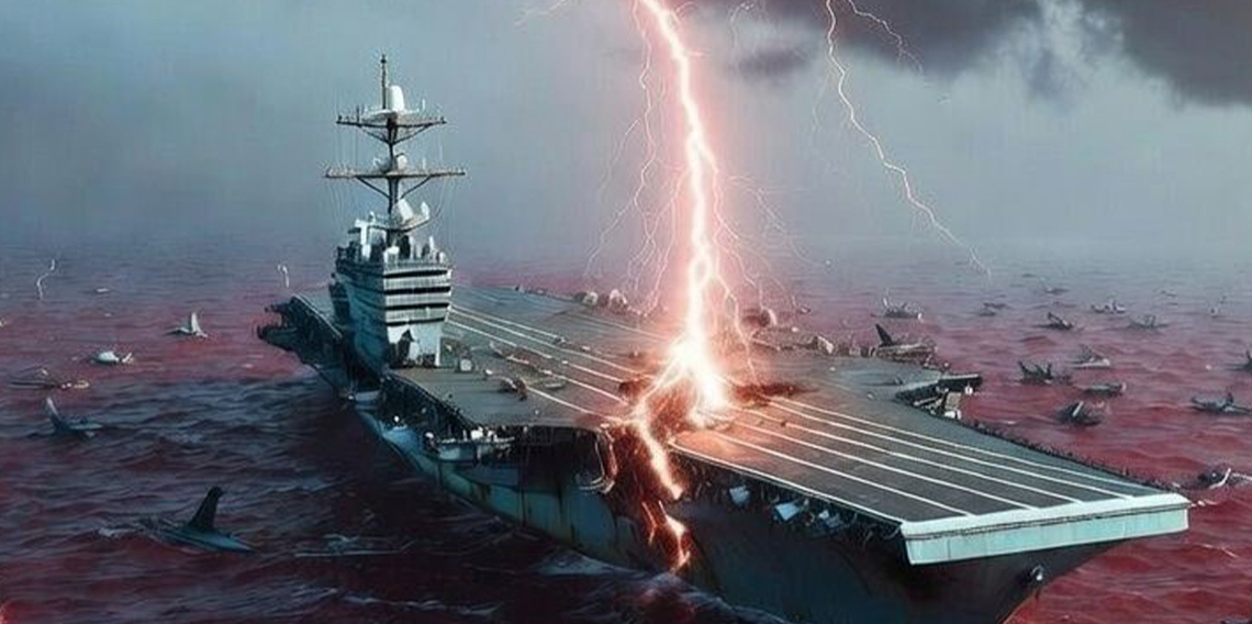 İran Devrim Muhafızları Ordusu'ndan ABD uçak gemisini hedef alan paylaşım