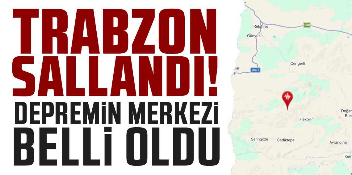 Trabzon'da Deprem oldu