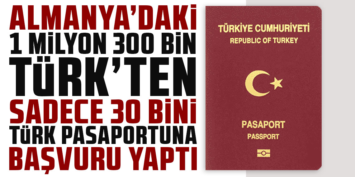 Almanya'daki 1.3 milyon Türk'ten 30 bini Türk pasaportuna başvurdu