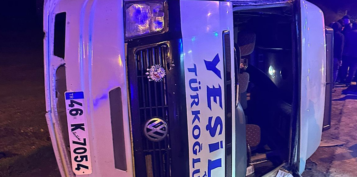 Kahramanmaraş’ta minibüs kazası: 10 yaralı