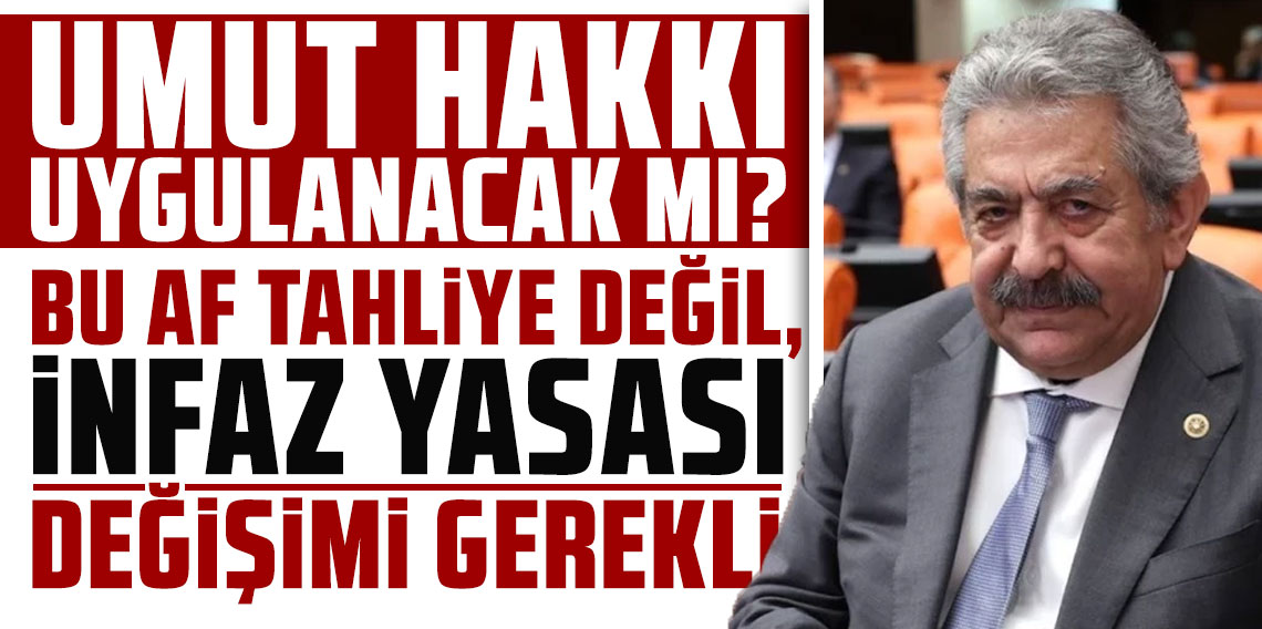 Umut hakkı uygulanacak mı? MHP'li Yıldız: Bu af veya tahliye değil, infaz yasası değişimi gerekli