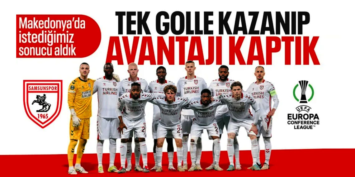 Samsunspor, FK Shkendija'yı tek golle yıktı