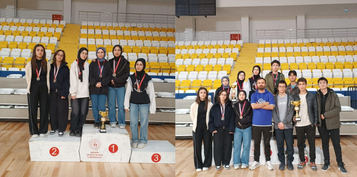 Bayburt Fen Lisesi Satrançta Zirvede: Erkeklerde İl Birinciliği, Kızlarda İl İkinciliği
