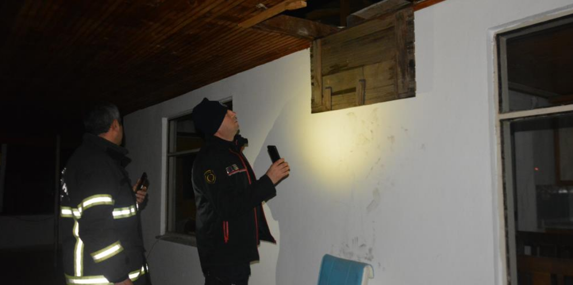 Ünye’de Sahur Vakti  4 Katlı Binada Baca Yangını