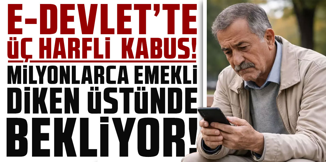 e-Devlet'te üç harfli kabus! Milyonlarca emekli diken üstünde bekliyor