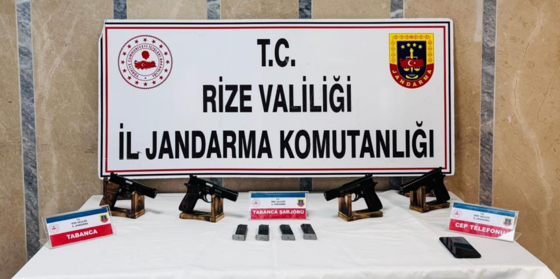 Rize’de Ruhsatsız Silah Operasyonu