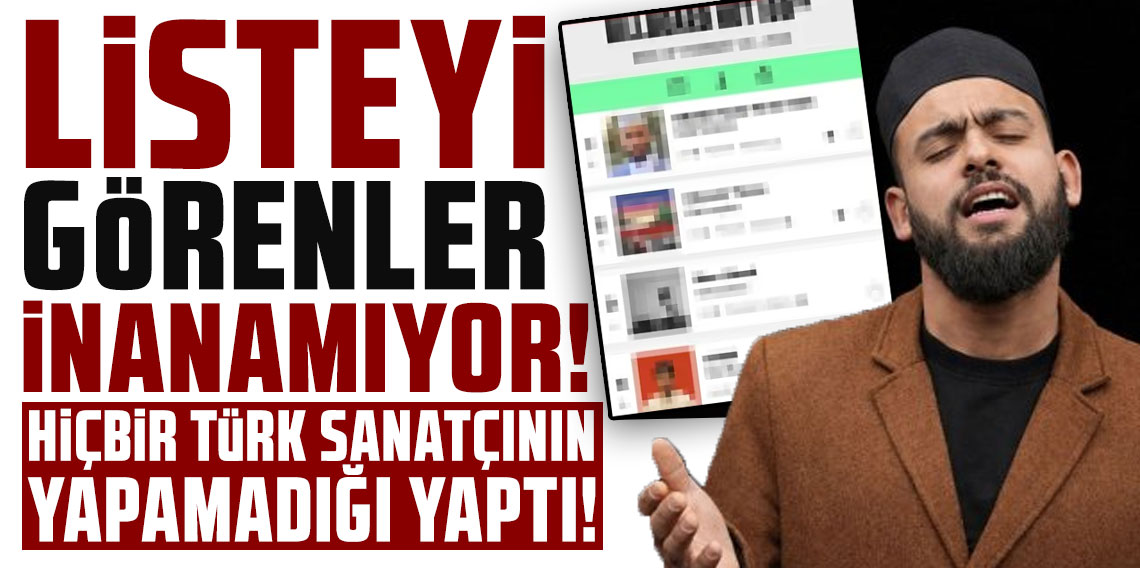 Listeyi görenler inanamıyor: Celal Karatüre, hiçbir Türk sanatçının yapamadığını yaptı