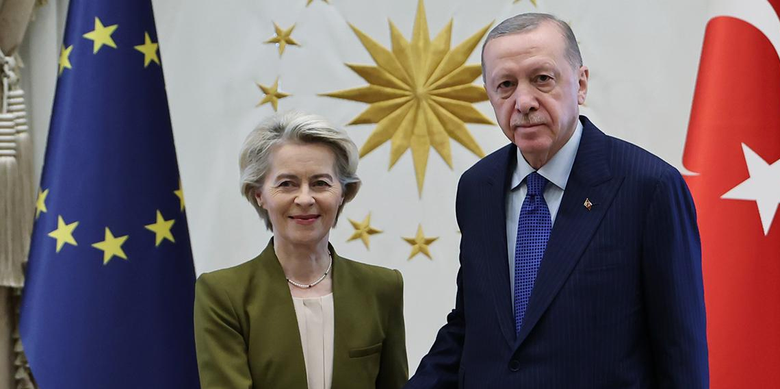 Erdoğan AB Komisyon başkanı Leyen ile görüştü