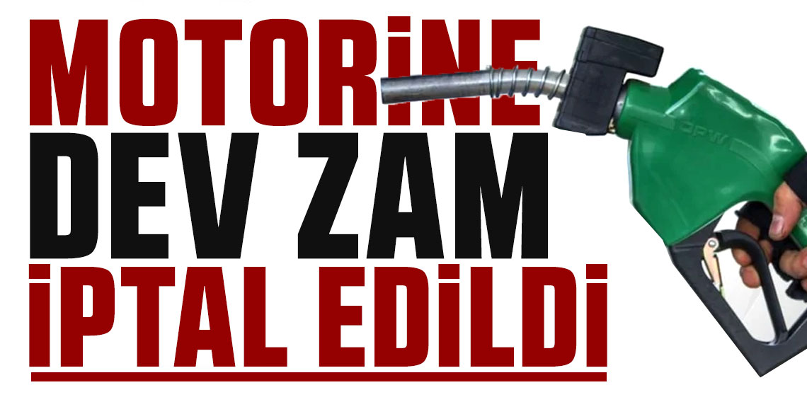 Motorine beklenen zam iptal edildi