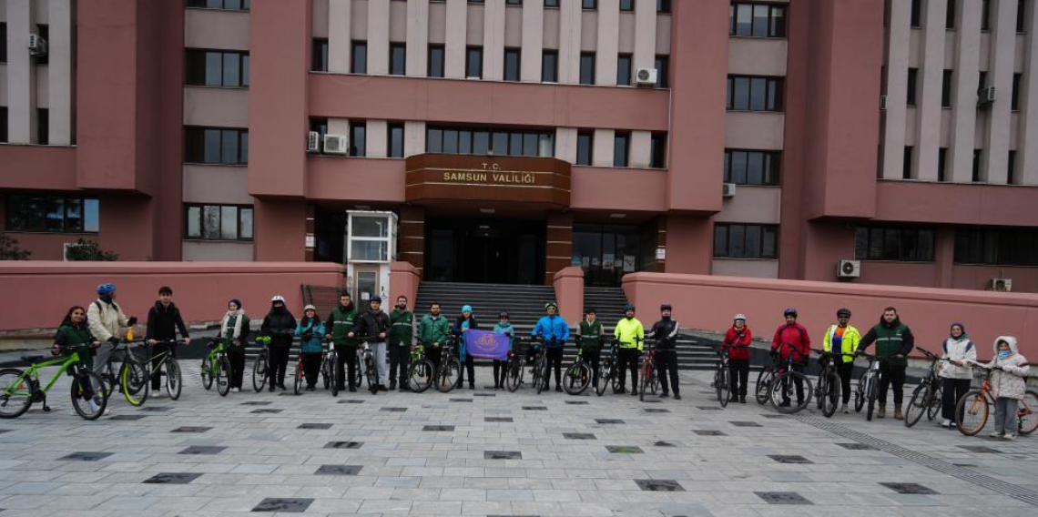 Samsun’da Yeşilay Haftası Bisiklet Turu,