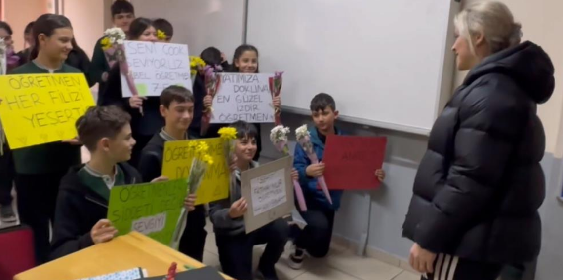 Rize’de Öğrencilerden Duygulandıran Hareket