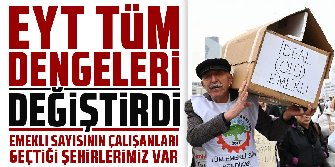 Zonguldak, Sinop ve Balıkesir'de emekli sayısı çalışanları geçti